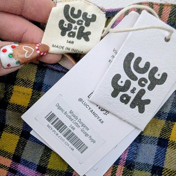 Lucy & Yak Miyada dungarees overalls jumpsuit US 14-16 - Picture 6 of 6